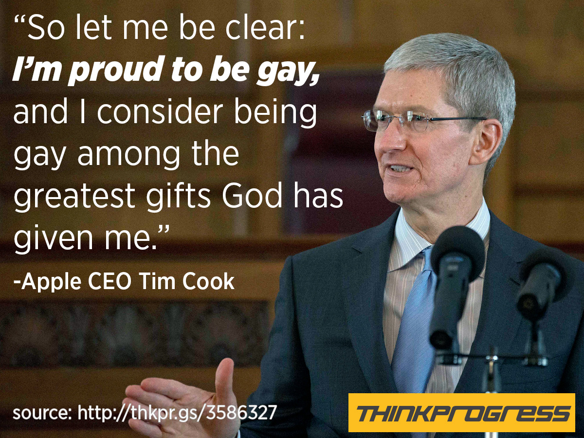 think-progress:  Apple CEO Tim Cook has publicly come out as gay for the first time