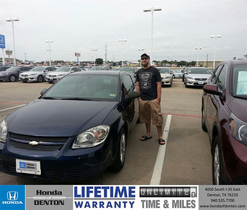 Congratulations to Dale Martin on your #Chevrolet #Cobalt purchase from Derek Clarkson at Honda of Denton! #NewCar on Flickr.