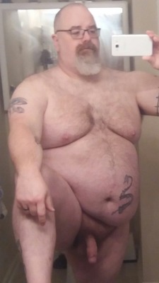 bearhoss:  fuzzchub:  nippletheory:LOL, still posting dick on Tumblr… Yum!  Nice body and cock