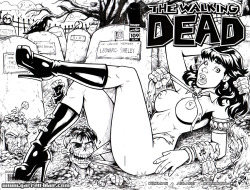 c0ry-c0nvoluted:  Zombie/Vampire mash-up. Sweeeet. -cc vampirella_naughty_graveyard_cover_inks_by_gb2k Click on the pic for a better view. 