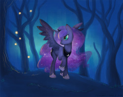 theponyartcollection:  Night Walk by Fegarmy