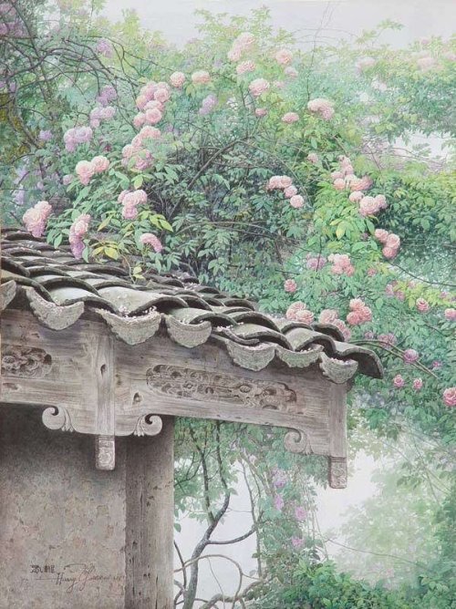iamjapanese: Huang Youwei（黄有维 Chinese, b.1965）watercolour paintings  Source: 1 2 3 4 5