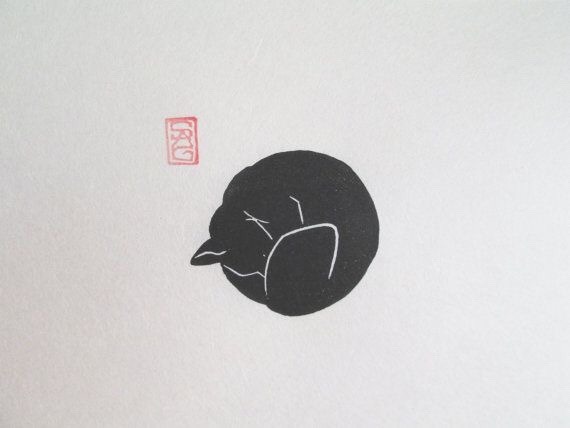 weirdlandtv:Sleeping cats. By artist, SAG. Found these on Etsy.
