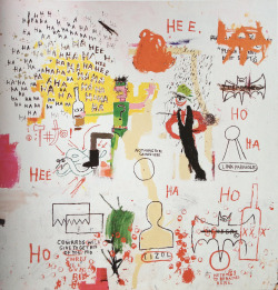 primary-yellow:RIDDLE ME THIS, BATMAN — JEAN-MICHEL BASQUIAT, 1987