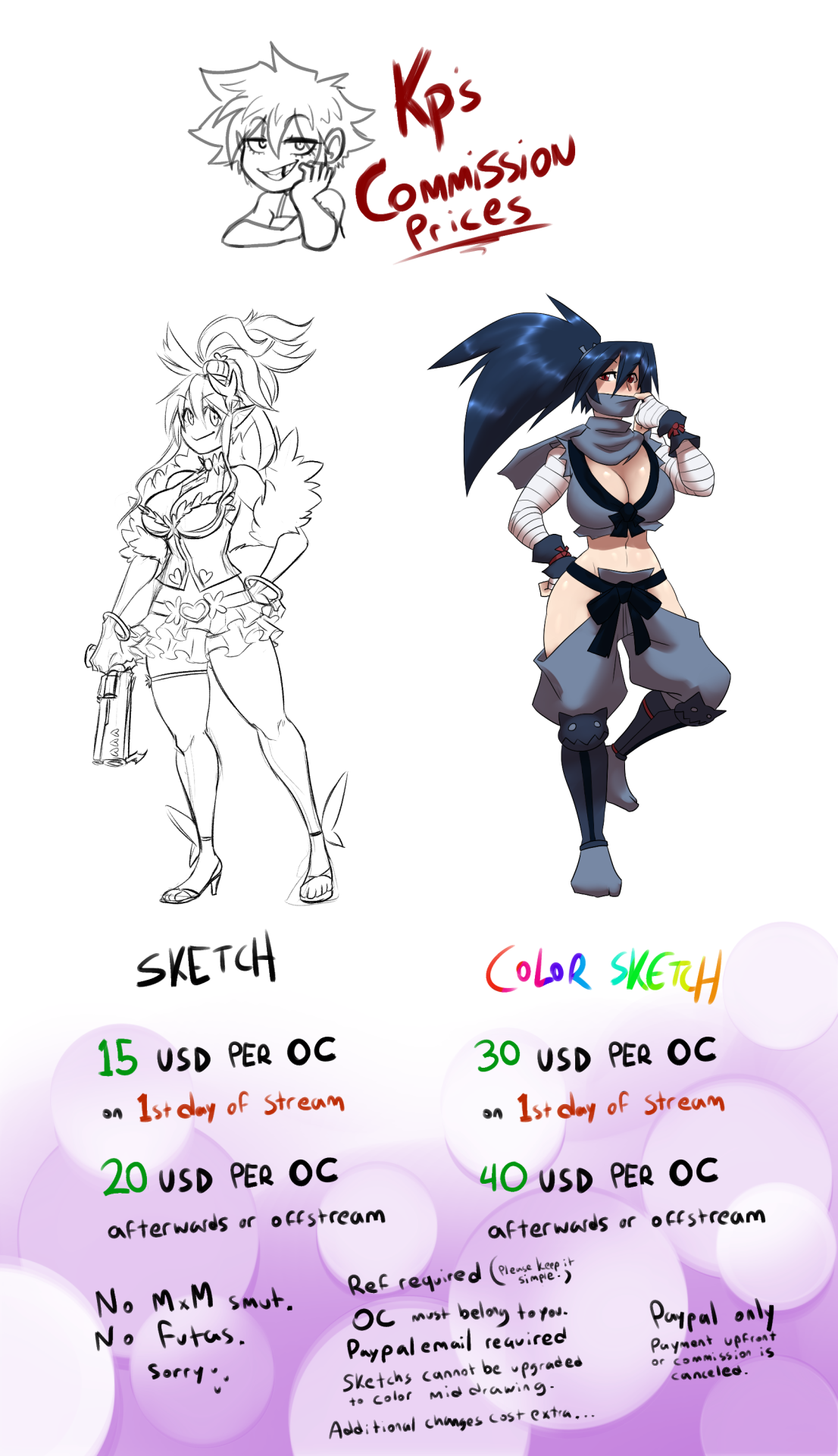   Commission Prices up to date!