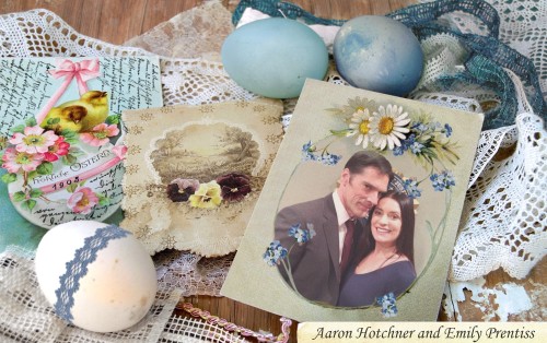 Easter card vintage ornaments