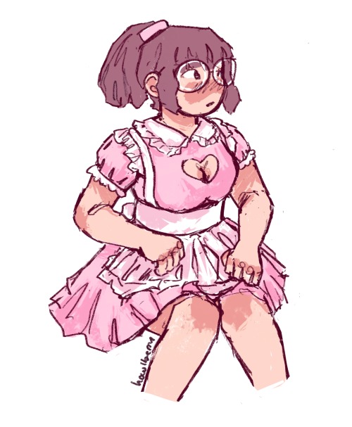 Doing #cutegirltober this year and, Day 1 - Maid! It’s her first day on the job and she’s nervous!! 
