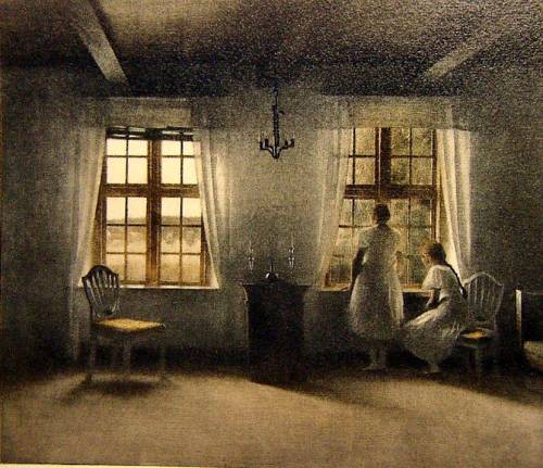 Girls at window  -   Peter Vilhelm Ilsted Danish  1861-1933