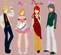 plethoraofart:  Team JNPR! Formal wear for our other important team!  I promised myself i would do this, and I did.  