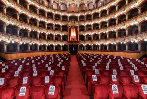 Teatro Massimo Bellini in Catania, on October 10, 2020.&gt; Photos: Fabrizio Villa.
