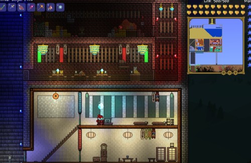 adt-terraria:  My terraria oc’s house now ! 