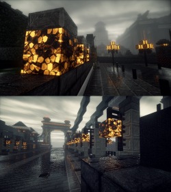 delano-laramie:  cogsymod:  testtubetheunicorn:  ronnie92:  vujon:  making minecraft look really gloomy n walking around is relaxing  If anyone knows what this texture pack is, please reply here?  I think it’s Sphax, but this looks like it has a shader