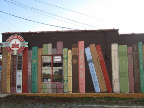 pickeringtonlibrary:  biblioboard:  karamazove: 1.Wall of books —  Amsterdam 2.Bookstore Mural — Pittsboro 3.Inside a Bookshelf —  Sweden 4.Library Mural — Poland 5.Flying Books — San Francisco 6.Heart, Culture and Pedagogy — Canada 7.La