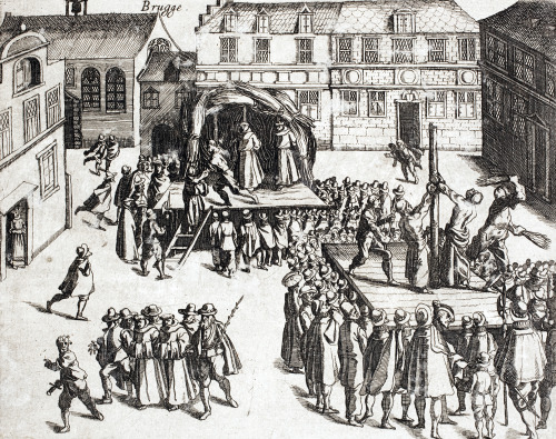 speciesbarocus:Execution and torture of homosexual Franciscans, Bruges, 26 July 1578 - three are bur