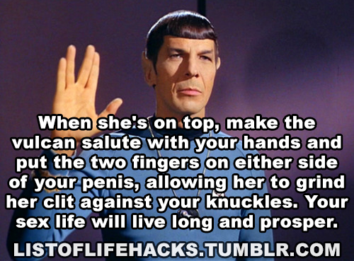 thatfreakchy:  zeeshan-zafar:  nessatones:  passion-xxx:  Little pointers and reminders  Vulcan salute your penis  