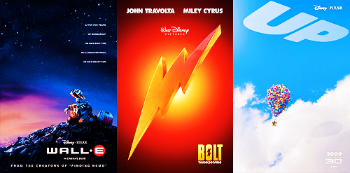 mickeyandcompany:  Some WDAS/Pixar teaser posters 