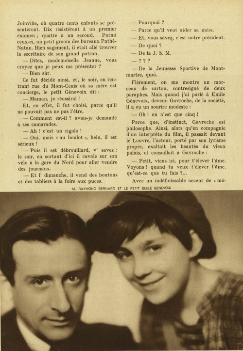 psalm22-6:[Source: Image Magazine, 1933]GAVROCHE— Gavroche !— Gavroche !On the grounds of the studio