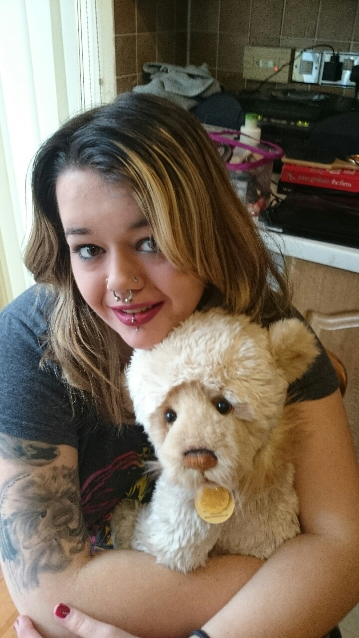 naughtyinkedangel:  Me and my teddy Yaris x