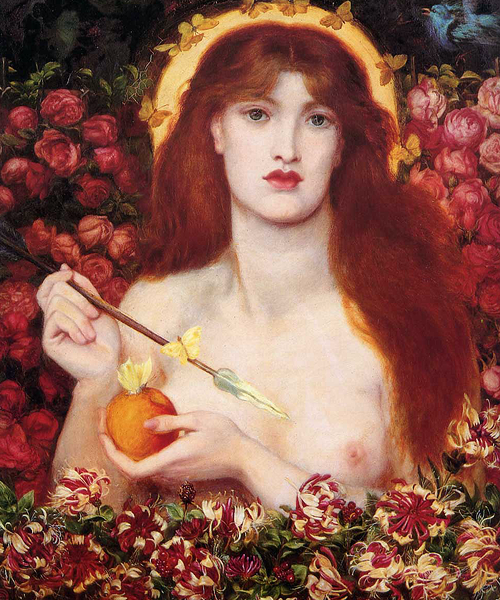 marcuscrassus:  Dante Gabriel Rossetti - Venus Verticordia (1868) 