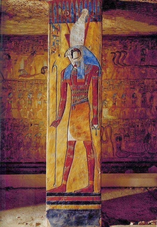 soulglowgold:  Thoth, Horus. And more ancestors   Tehuti in celestial ship&hellip;#oneday