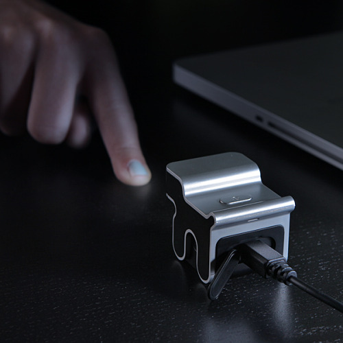 wickedclothes:  evoMouse / Virtual Mouse Turn any flat surface into a touchpad with this virtual mouse. Ideal for left-handed and right-handed users. Plugs into your computer via USB. Sold on ThinkGeek.