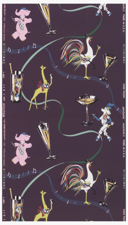 Happy New Year! These party animals are from a sidewall at our Cooper Hewitt.After Prohibition was r