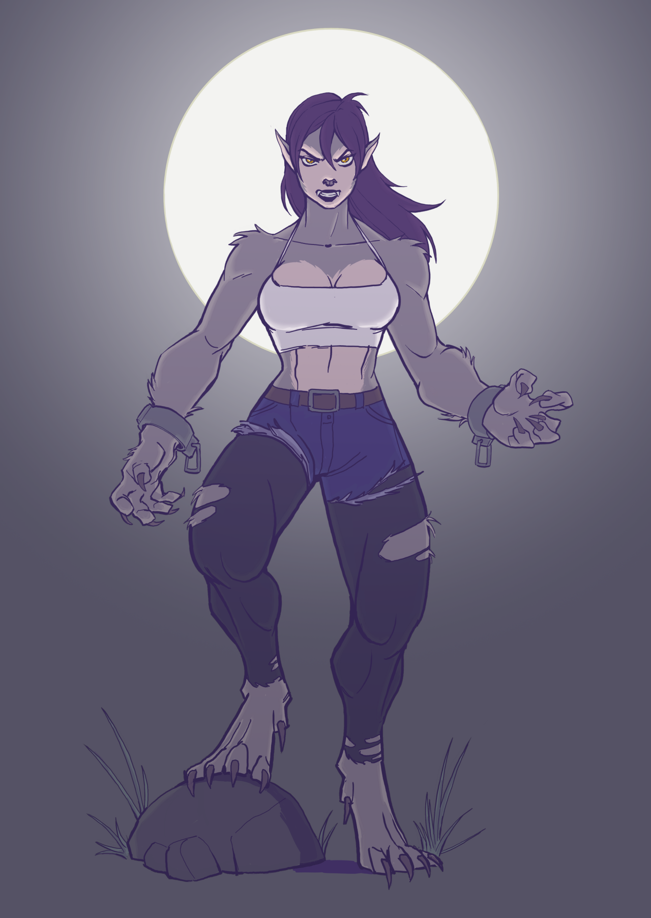 Kurpinsky — Female Werewolf Design For My Previous Character 