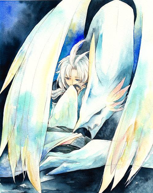 Kuja with his Silver Dragon fan art made by 雨, Final Fantasy IX