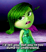 anastasiatremaine:  This is Disgust. She basically keeps Riley from being poisoned,