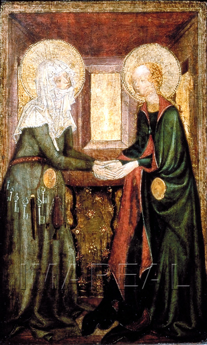 Visitation, detail from “Heimsuchung Mariens”, 1425-1435, Czech Republic