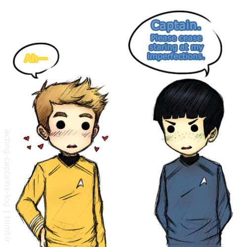 acting-captains-log:Little does Spock know, Jim actually thinks they’re fucking adorable.