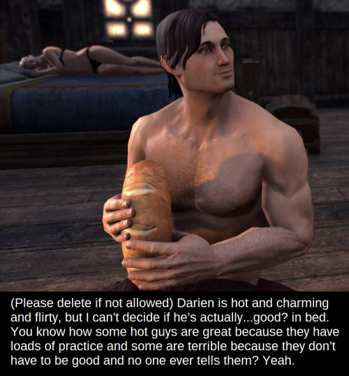 elderscrollsconfessions: Confession: (Please delete if not allowed) Darien is hot and charming and f