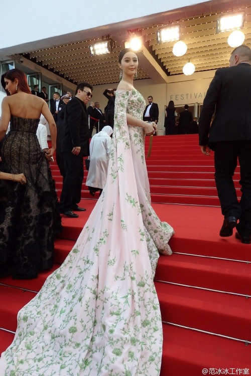 fuckyeahchinesefashion:  Fan Bingbing wearing Ralph&Russo and Chopard in Cannes. 范冰冰工作室