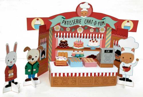 Gabrielle Nowicki 2016 - Patisserie Chat-O-Yum, paper toy designI design paper toys, on and off. I’v