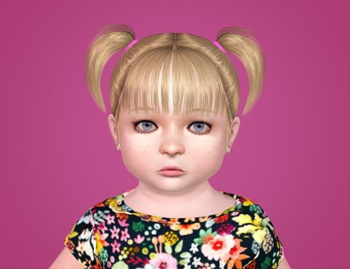 Credits goes to @redheadsims-cc​ (original posts here)For toddler girls Hairstyle can be found 