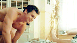 famousmeat:  Jonathan Groff plays with naked