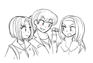 i drew the children going to the amusement park during the winter (i drew their manga