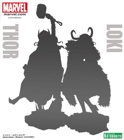 olololkitty:Shunya Yamashita x Kotobukiya: Marvel Bishoujofem_Thor and fem_Loki