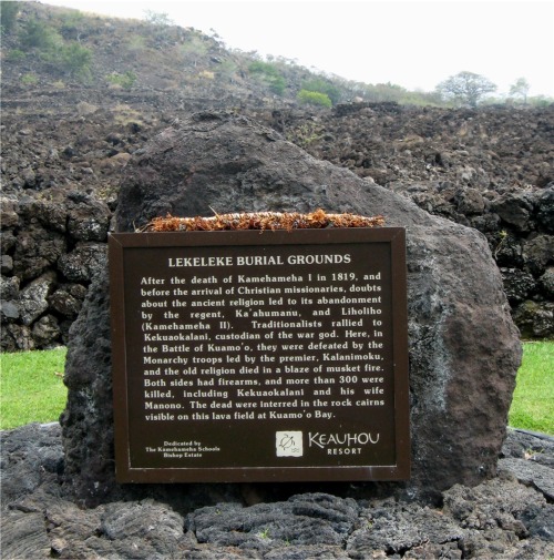(Memorial at Kuamo’o)Manono - Warrior chiefessManono ( c.1780 -1819) was the wife of Hawaiian Chief 