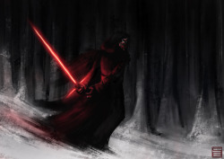 sophiebangsart:  A Kylo Ren fanart and also my first digital illustration on my own! I get inspired by the one the awesome Bengal (http://griselines.tumblr.com/) did.Aaaaaand… I’m team Reylo, so I MUST paint him. #SorryNotSorry  