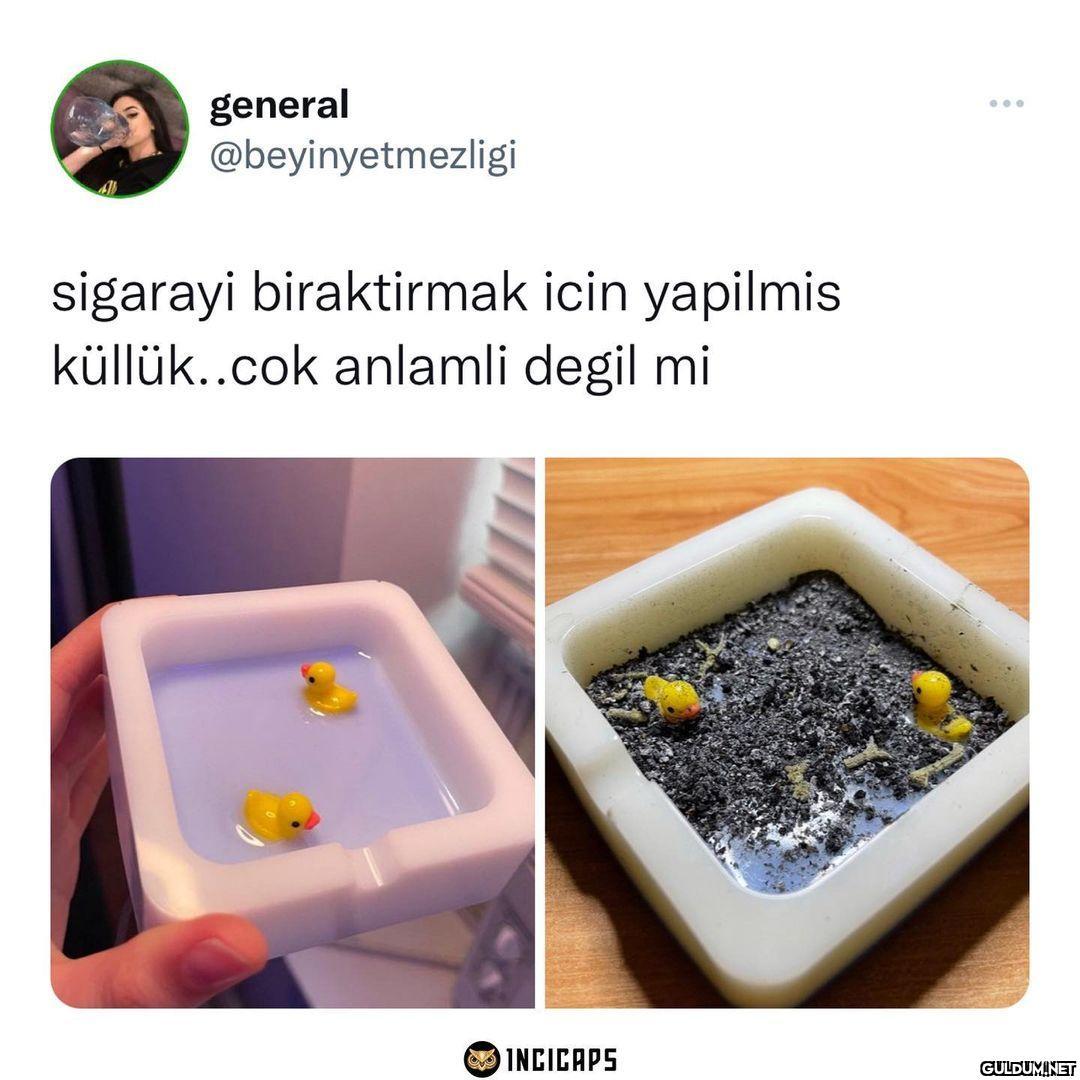 Sigara bıraktıran küllük...