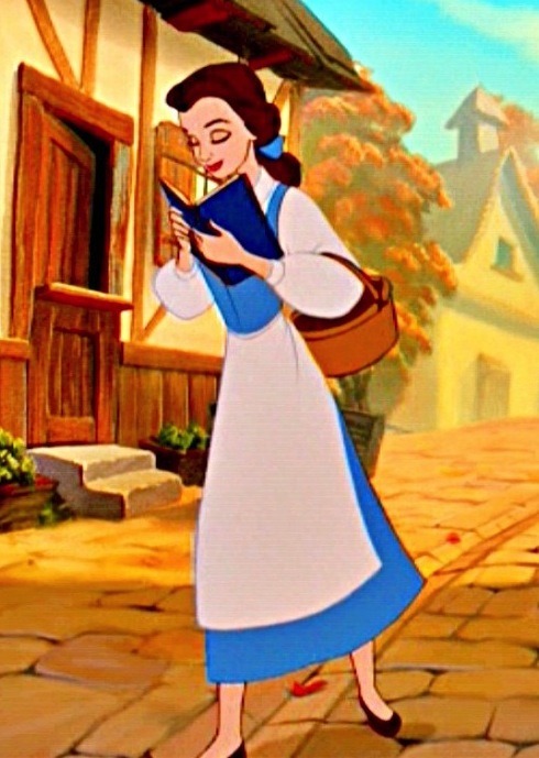 Four Different Designs For Beauty And The Beast (Disney Version):They All FeatureBelle In A Blue, Aproned