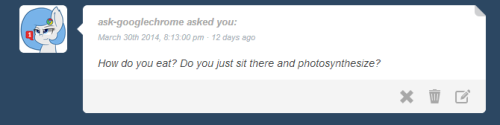 askflowertheplantponi:  Flora :giggles.  x3 Flora, you silly~! ^w^