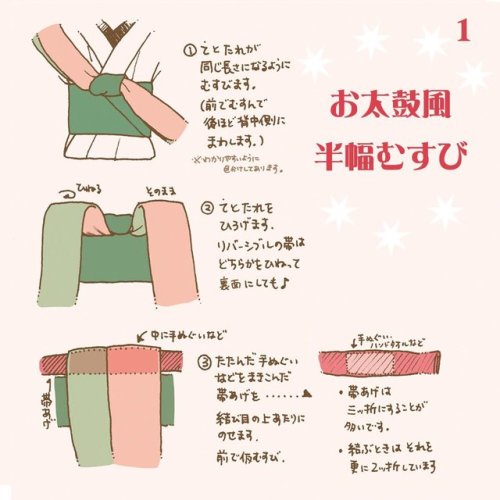 Step by step musubi knots charts by @chiyocooooo73, for when you wanna change from classical kainoku