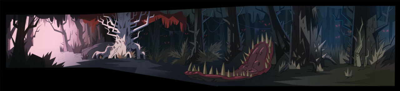 mirandatacchia:  I got to design the the “Forest of Certain Death” for the Diaz