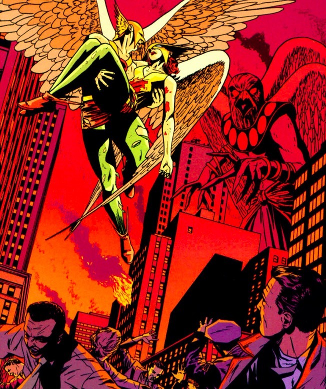 rockofeternity:Hawkman &amp; HawkgirlArt by Michael Lark &amp; Lee LoughridgeStory