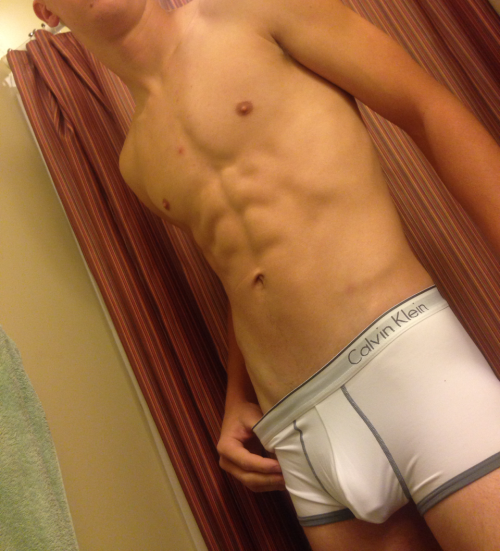 edcapitola:  sean-stone3858:  Here’s some of my favorite pics from my first photo shoot. What do you guys think? I like my new Calvin Kleins lol  Sexy body and hot bulge. Can I rub it a little, please? Follow me at http://edcapitola.tumblr.com