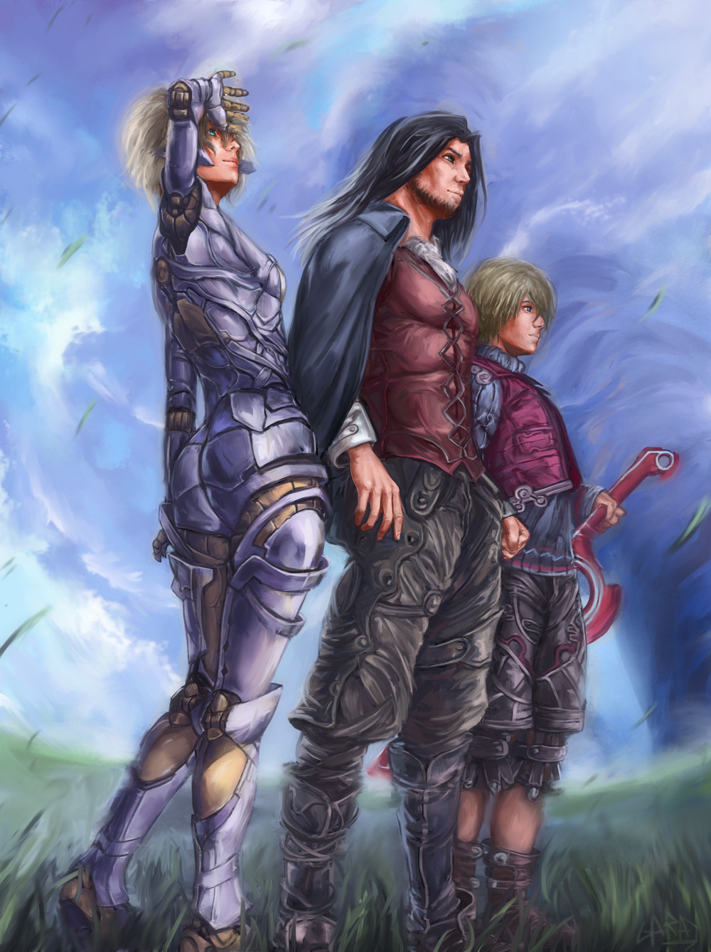eduardogarayart:  Xenoblade fanart for fun. :P  Beyond the sky… 