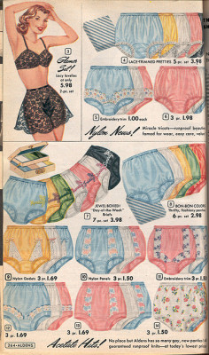 theniftyfifties:  Aldens underwear 1954 
