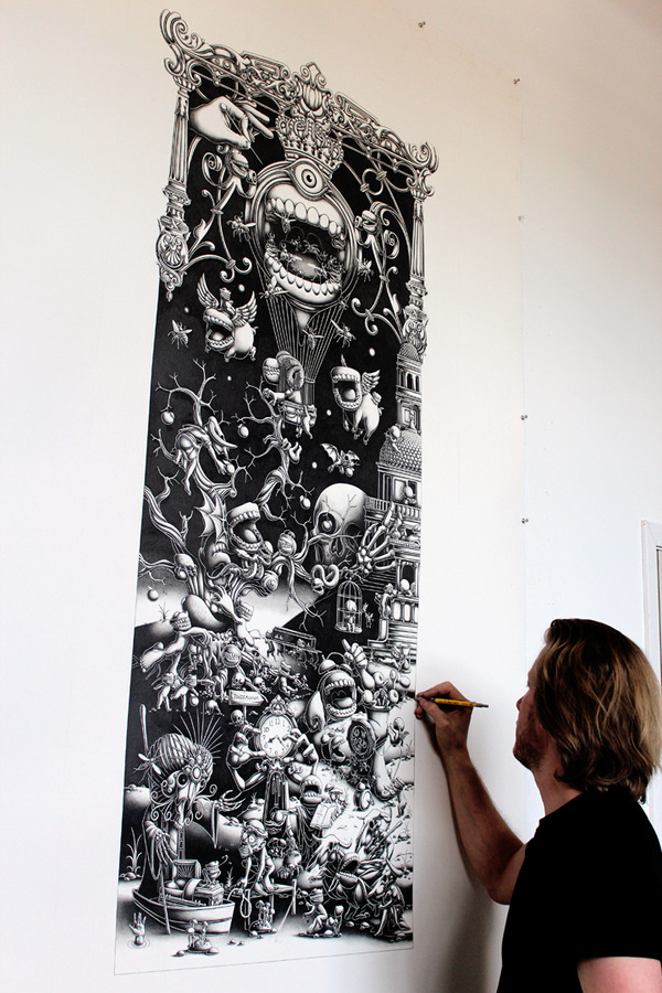 sosuperawesome:  A Triptych - The Landing 2012 - Left Panel   A Triptych - The Landing-